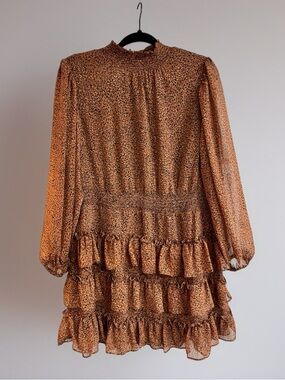 NWT Express Mini-dress Brown Black women’s size Large